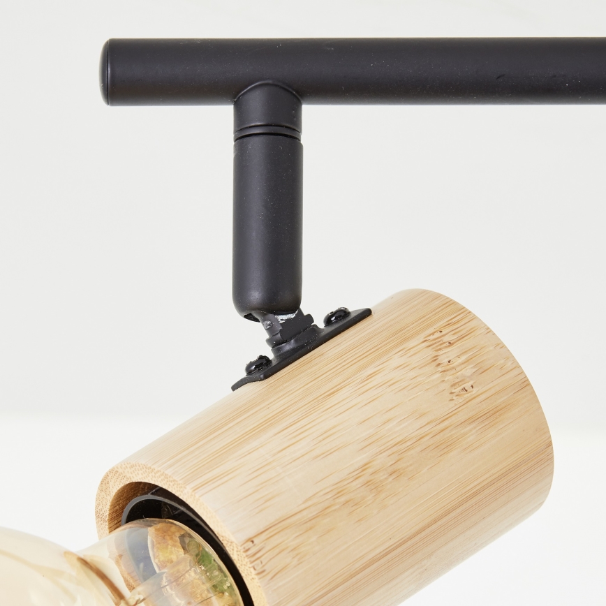 Brilliant - Plafondspot KERRY 3xE27/40W/230V zwart/bamboe