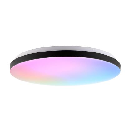 Brilliant - Plafonier RGBW à intensité variable LIVIO LED/20W/230V 3000-6500K d. 49 cm noir + Télécommande