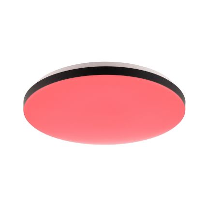 Brilliant - Plafonier RGBW à intensité variable LIVIO LED/20W/230V 3000-6500K d. 49 cm noir + Télécommande