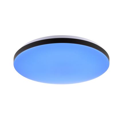 Brilliant - Plafonier RGBW à intensité variable LIVIO LED/20W/230V 3000-6500K d. 49 cm noir + Télécommande
