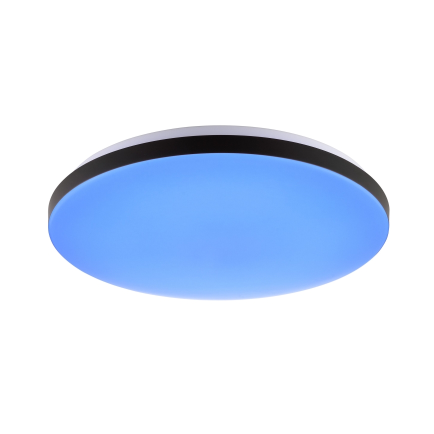 Brilliant - Plafonier RGBW à intensité variable LIVIO LED/20W/230V 3000-6500K d. 49 cm noir + Télécommande