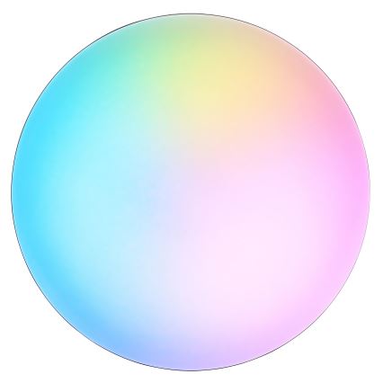 Brilliant - Plafonier RGBW à intensité variable LIVIO LED/20W/230V 3000-6500K d. 49 cm noir + Télécommande