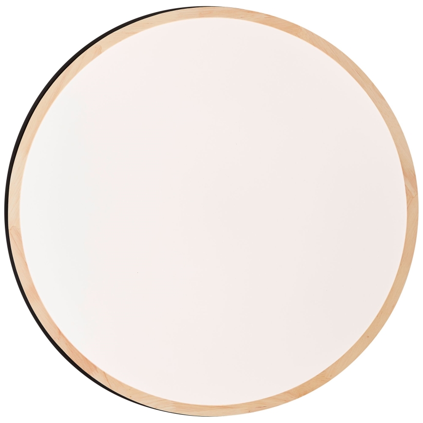 Brilliant - Plafonnier à intensité variable BAARLO LED/36W/230V 3000-6500K d. 50 cm noir/figuier caoutchouc + télécommande - FSC certifié