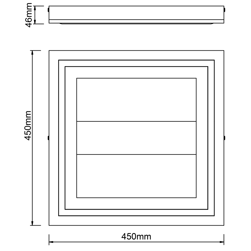 Brilliant - Plafonnier à intensité variable RHEA LED/24W/230V 3000K 45x45 cm