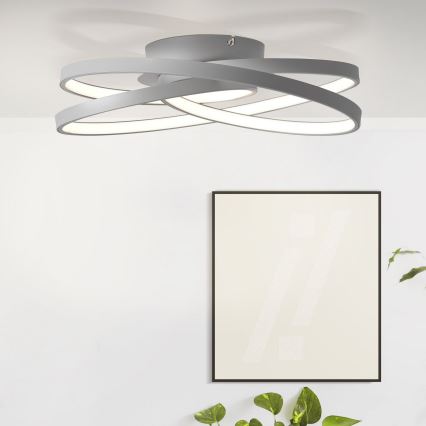 Brilliant - Plafonnier LABYRINTH LED/40W/230V d. 39,5 cm gris