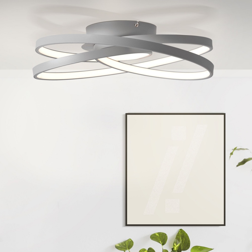 Brilliant - Plafonnier LABYRINTH LED/40W/230V d. 39,5 cm gris