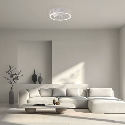 Brilliant - Plafonnier LED dimmable avec ventilateur CAPO LED/36W/230V 2700-6500K Ø 48 cm blanc + télécommande