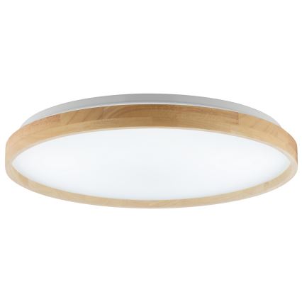 Brilliant - Plafonnier LED dimmable ALSON LED/21W/230V 3000-6500K Ø 49,5 cm bois d'hévéa + télécommande