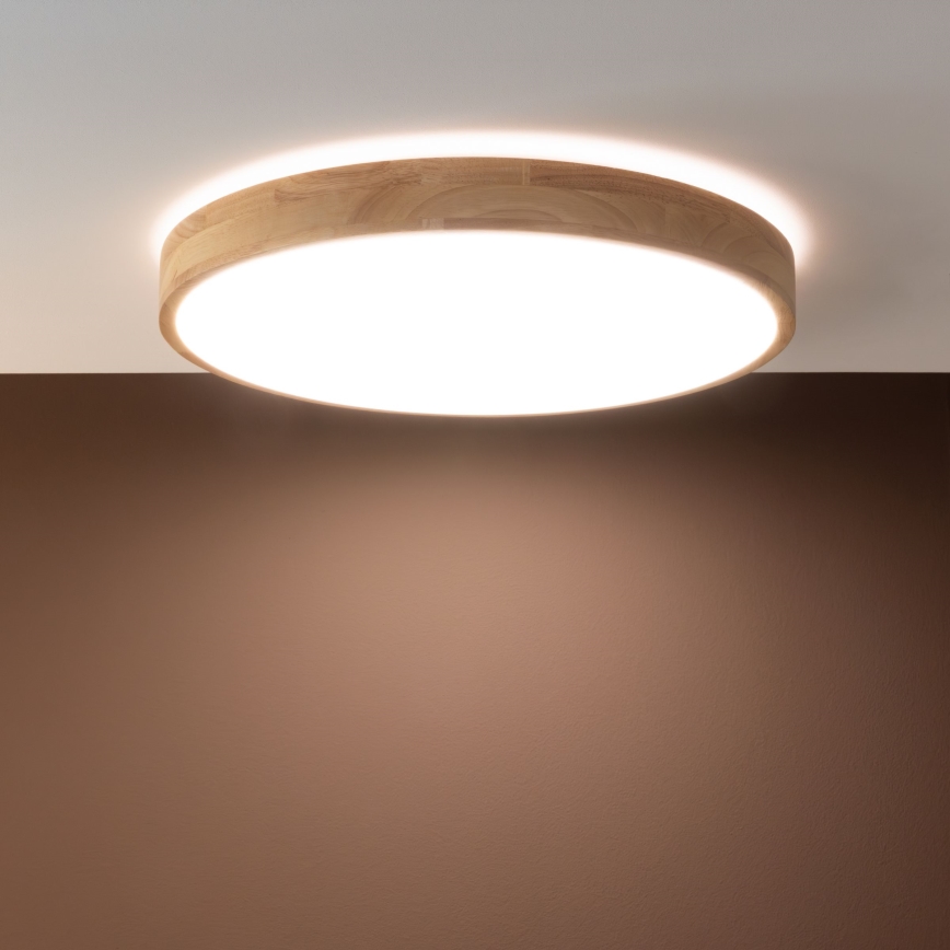Brilliant - Plafonnier LED dimmable SLIMLINE LED/60W/230V 3000-6500K Ø 45 cm en bois d'hévéa + télécommande