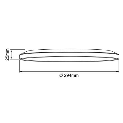Brilliant - Plafonnier LED dimmable SORELL LED/18W/230V 3000-6500K Ø 29 cm noir + télécommande