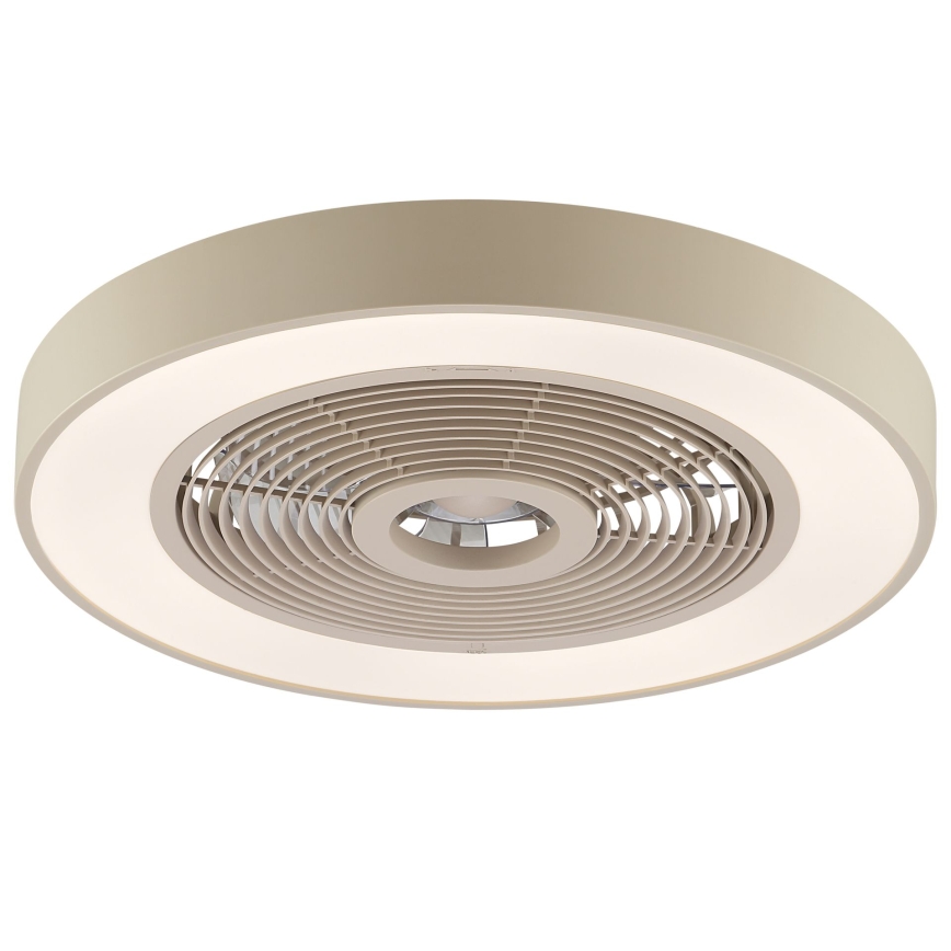 Brilliant - Plafonnier LED RGBW dimmable avec ventilateur CATANIA LED/37W/230V 2700-6500K Ø 48,6 cm beige + télécommande