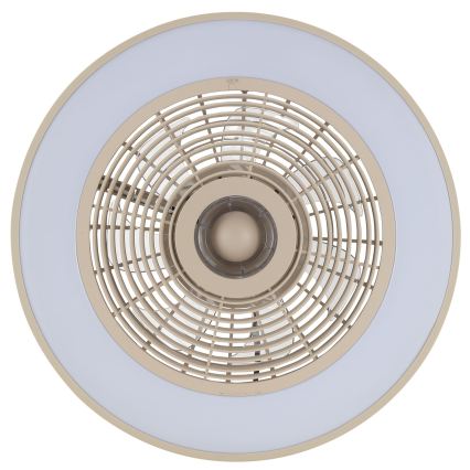 Brilliant - Plafonnier LED RGBW dimmable avec ventilateur CATANIA LED/37W/230V 2700-6500K Ø 48,6 cm beige + télécommande