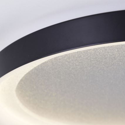 Brilliant - Plafonnier QUITO LED/24W/230V 3000K d. 33 cm noir