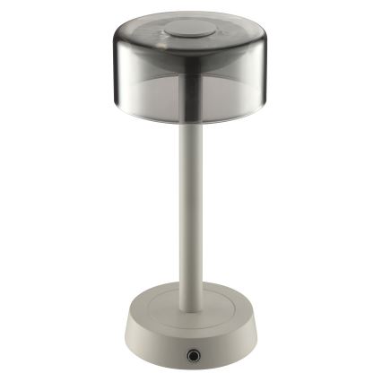 Brilliant - LED dimbare oplaadbare buitentafellamp met aanraakbediening RAZOR LED/2,5W/5V 2700K 2600 mAh IP44 grijs