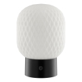 Brilliant - SARASTRO Lampe de table d'extérieur tactile et rechargeable à intensité réglable, LED RGBW, 3W/5V, 2700K, 1800 mAh, IP44, blanche