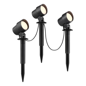 Brilliant - SET van 3 LED-buitenlampen KAMARA LED/8,5W/230V IP44 zwart