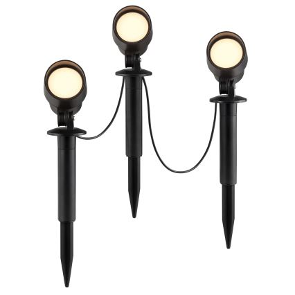 Brilliant - SET van 3 LED-buitenlampen KAMARA LED/8,5W/230V IP44 zwart