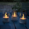 Brilliant - Set van 3 LED-kaarsen BOUGIE LED/2xAA IP44 grijs/rookkleurig