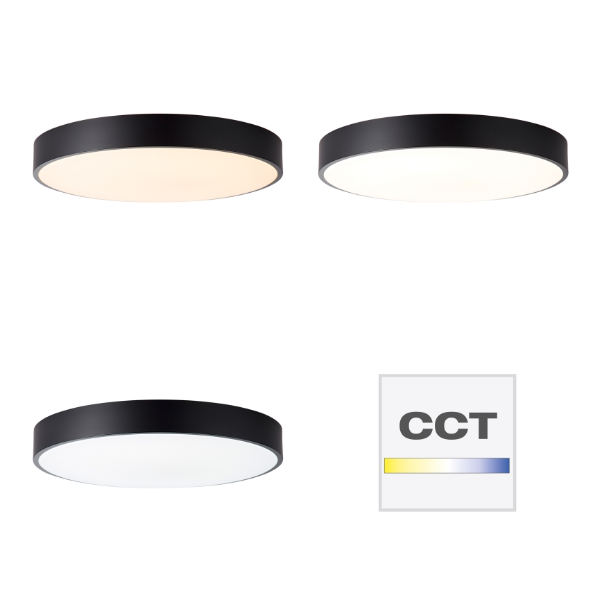 Brilliant - Dimbare plafondlamp SLIMLINE LED/60W/230V 3000-6500K Ø 49 cm zwart + afstandsbediening