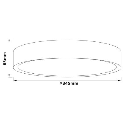 Brilliant - SLIMLINE LED plafondlamp LED/24W/230V Ø 34,5 cm, rubberhout