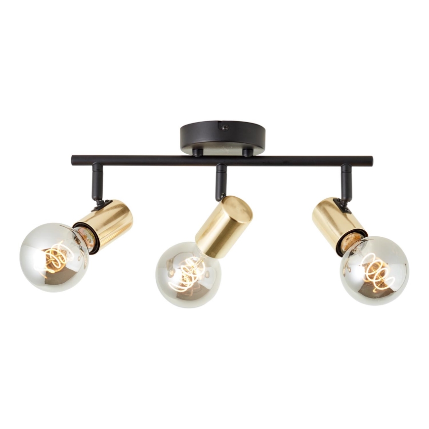 Brilliant - Spot d'éclairage KERRY 3xE27/40W/230V noir/laiton