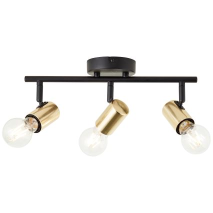 Brilliant - Spot d'éclairage KERRY 3xE27/40W/230V noir/laiton