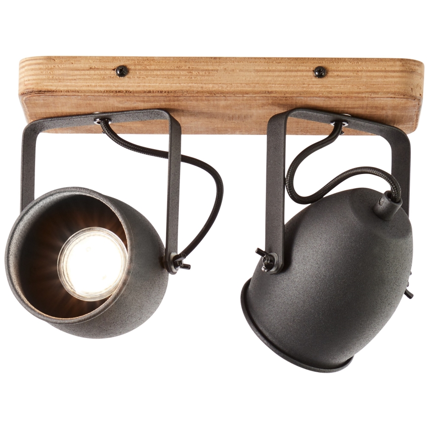 Brilliant - Spot directionnel CROWTON 2xGU10/6W/230V, finition pin