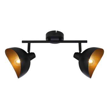 Brilliant - Spot LAYTON 2xE14/25W/230V noir/doré