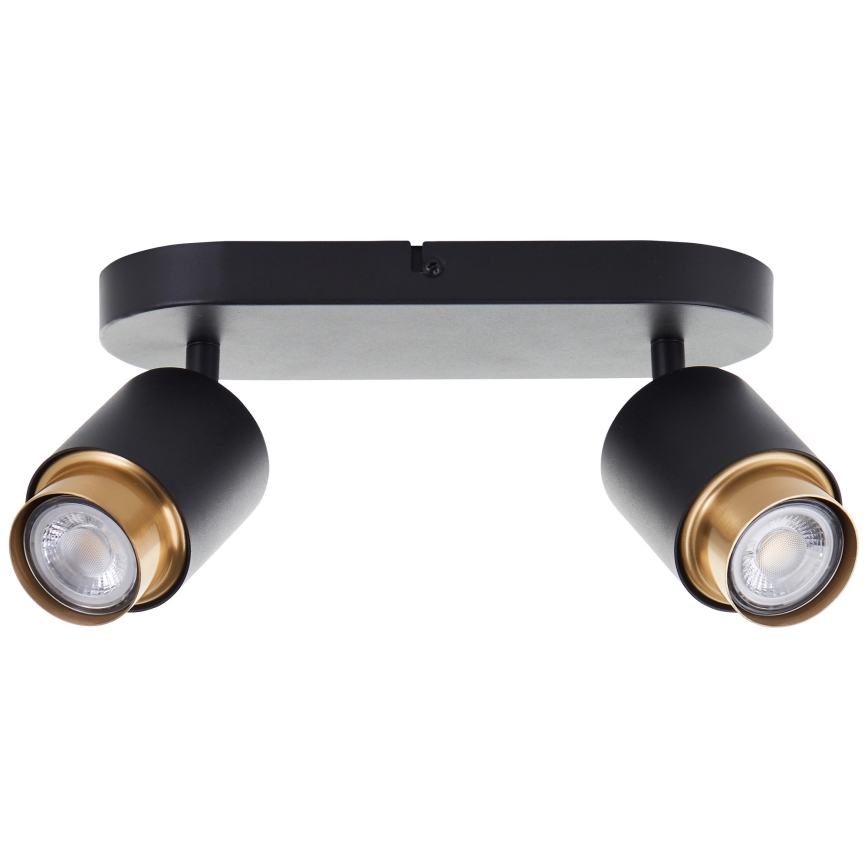 Brilliant - Spot LED COVELO 2xGU10/5W/230V noir/doré