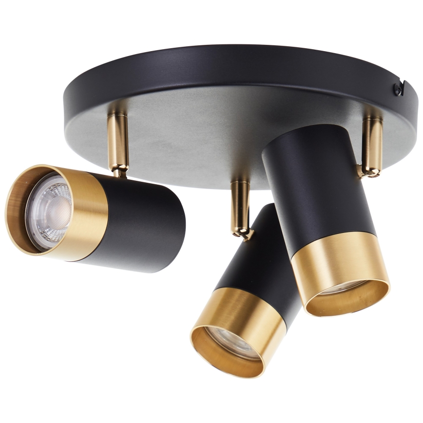 Brilliant - Spot LED VIGOLO 3xGU10/5W/230V noir/doré