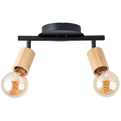 Brilliant - Spot TIFFANY 2xE27/28W/230V bambou