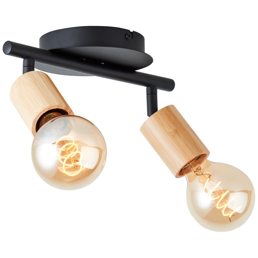 Brilliant - Spot TIFFANY 2xE27/28W/230V bambou