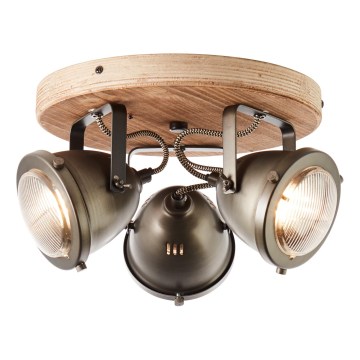 Brilliant - Spotarmatuur CARMEN WOOD 3xGU10/5W/230V eucalyptus