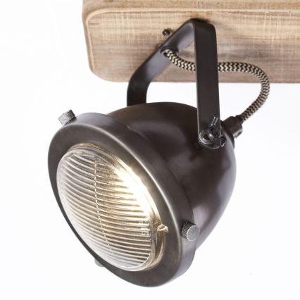 Brilliant - Spotlamp CARMEN WOOD 2x GU10/5W/230V eucalyptus