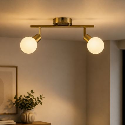 Brilliant - Spotlamp JORGE 2xG9/10W/230V messing