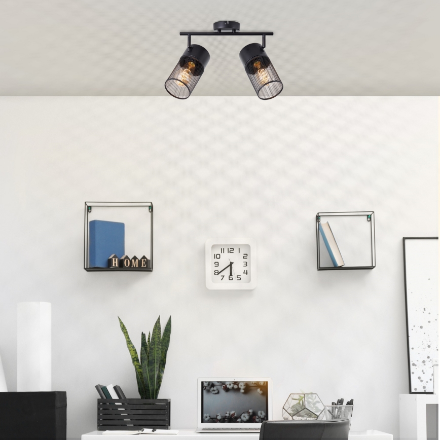 Brilliant - Spotlamp KAMOLO 2xE27/40W/230V zwart