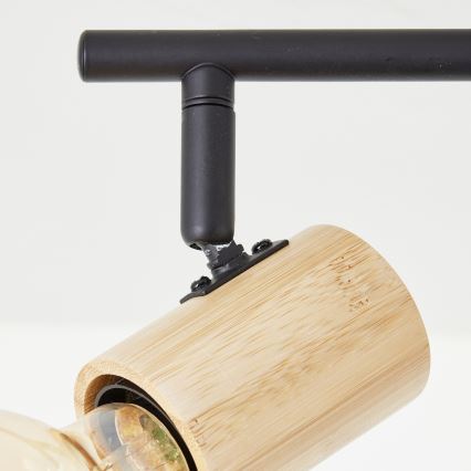 Brilliant - Spotlamp KERRY 6xE27/40W/230V zwart/bamboe