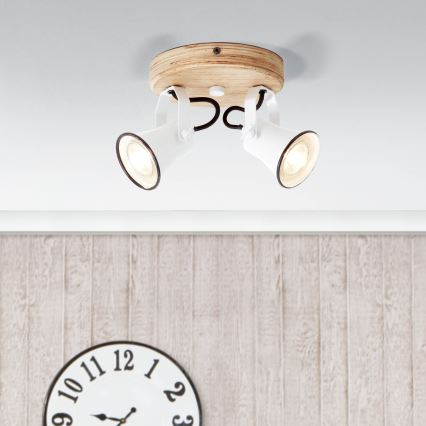 Brilliant - Spotlamp SEED 2xGU10/5W/230V wit/beige