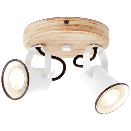 Brilliant - Spotlamp SEED 2xGU10/5W/230V wit/beige