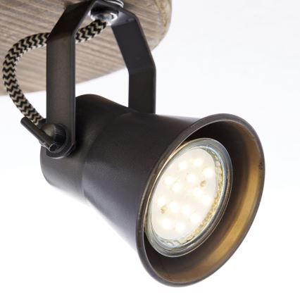 Brilliant - spotlamp SEED 3xGU10/5W/230V zwart/bruin