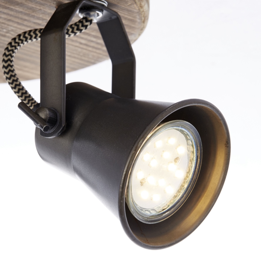 Brilliant - spotlamp SEED 3xGU10/5W/230V zwart/bruin
