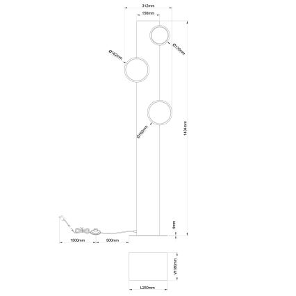 Brilliant - Staande LED Lamp CHEESY LED/20W/230V grenen - FSC gecertificeerd