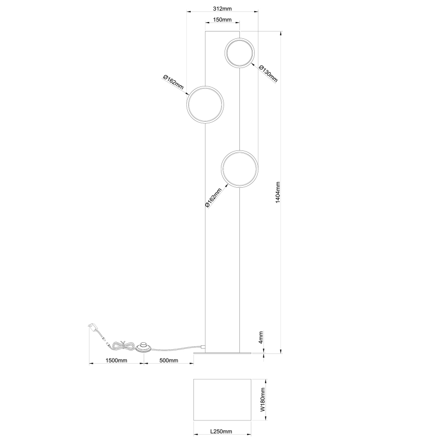 Brilliant - Staande LED Lamp CHEESY LED/20W/230V grenen - FSC gecertificeerd