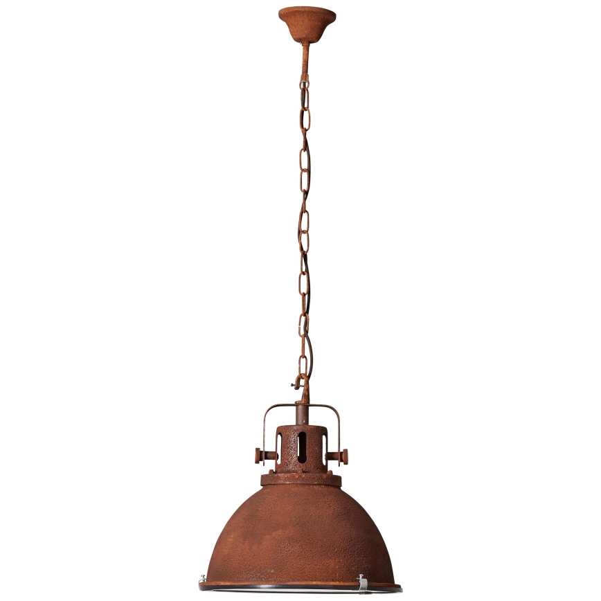 Brilliant - Suspension à chaîne JESPER GLAS 1xE27/60W/230V cuivrée