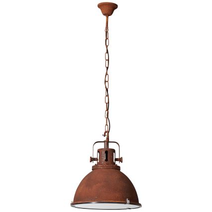 Brilliant - Suspension à chaîne JESPER GLAS 1xE27/60W/230V cuivrée
