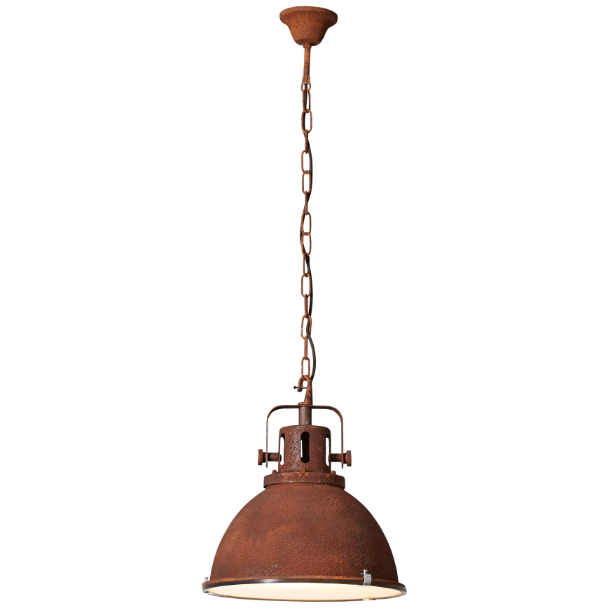 Brilliant - Suspension à chaîne JESPER GLAS 1xE27/60W/230V cuivrée