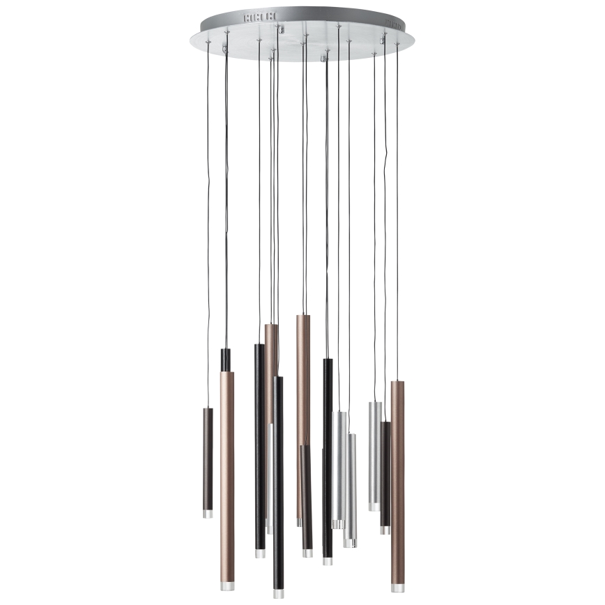 Brilliant - Suspension LED dimmable sur câble CEMBALO LED/70W/230V chrome mat/noir/marron
