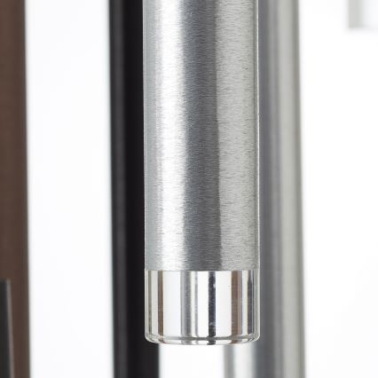 Brilliant - Suspension LED dimmable sur câble CEMBALO LED/70W/230V chrome mat/noir/marron