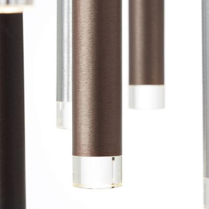 Brilliant - Suspension LED dimmable sur câble CEMBALO LED/70W/230V chrome mat/noir/marron