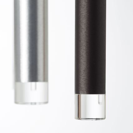 Brilliant - Suspension LED dimmable sur câble CEMBALO LED/70W/230V chrome mat/noir/marron